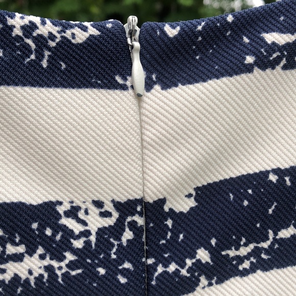 Fit & flare blue & white striped fun sea motives sleeveless dress - Picture 6 of 7